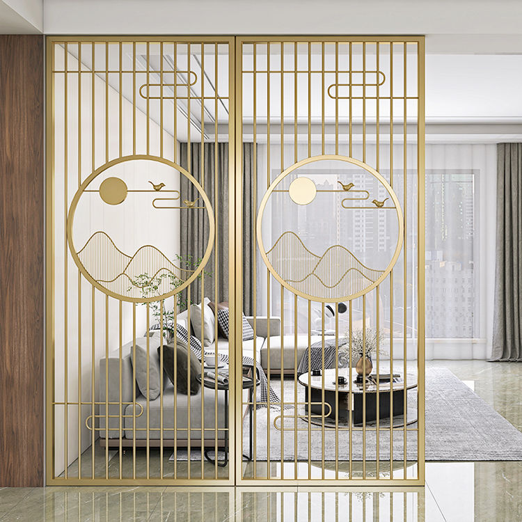 90 Characters Frame Structure Stainless Steel Screen Partition Room Dividers For Decoration