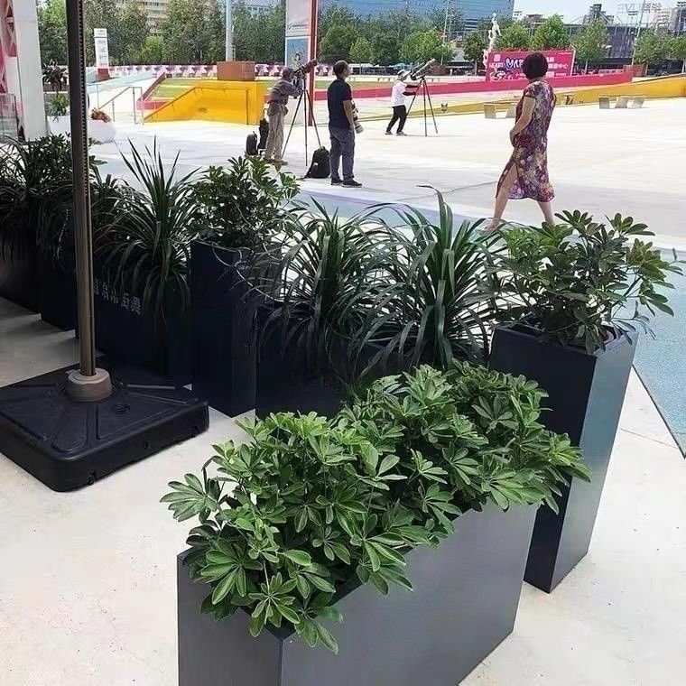 Custom Color High Durability Home Decoration Material Stainless Steel Flowerpot