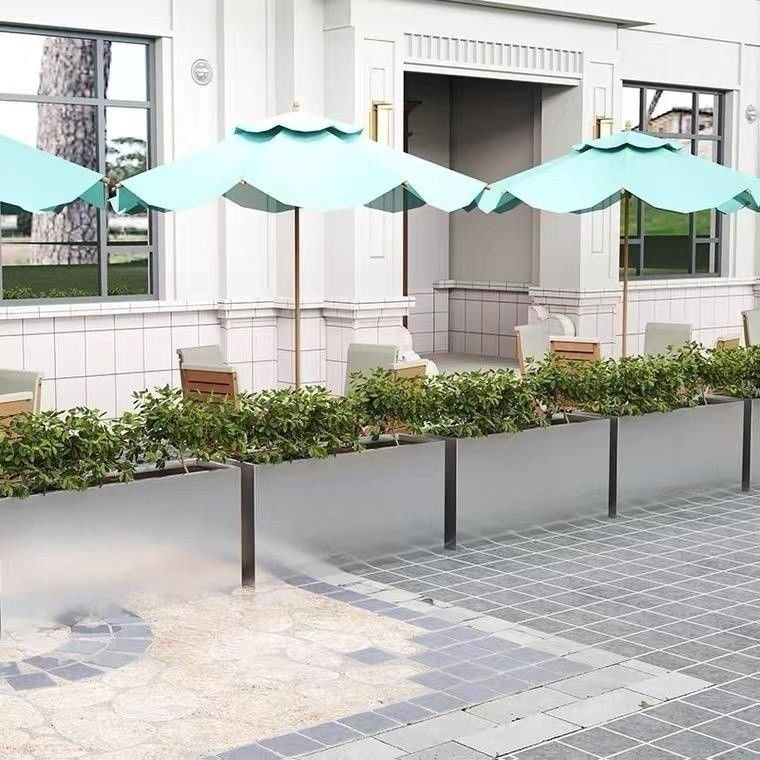 Custom Color High Durability Home Decoration Material Stainless Steel Flowerpot